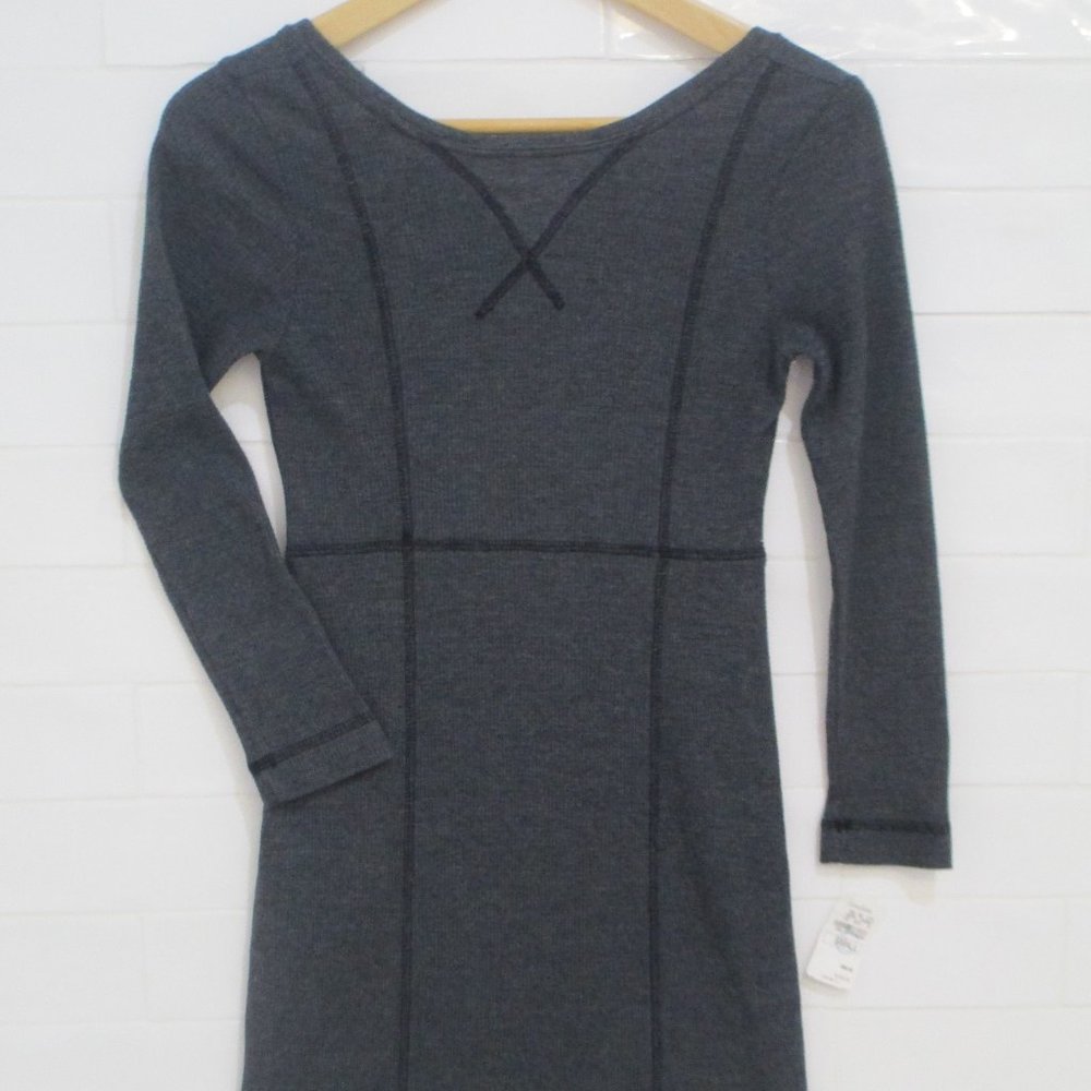 AIKO: (NWT) Mini Dress, V Back , Grey Size Small